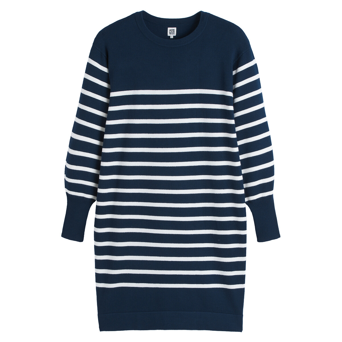 COLEÇÕES LA REDOUTE<br>Vestido curto de malha listrado