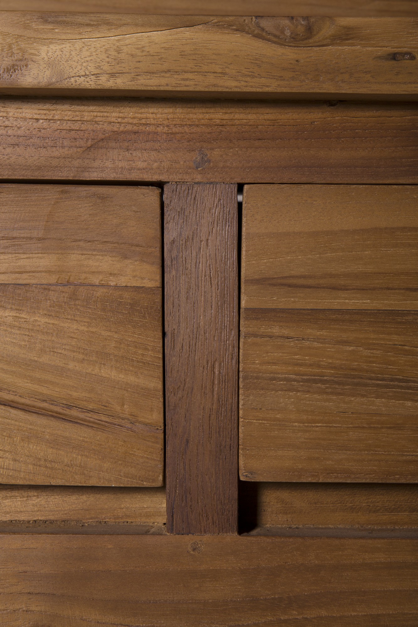 Schrank, Teakholz, B 220 cm, H 220 cm, L 50 cm von fischer's lagerhaus