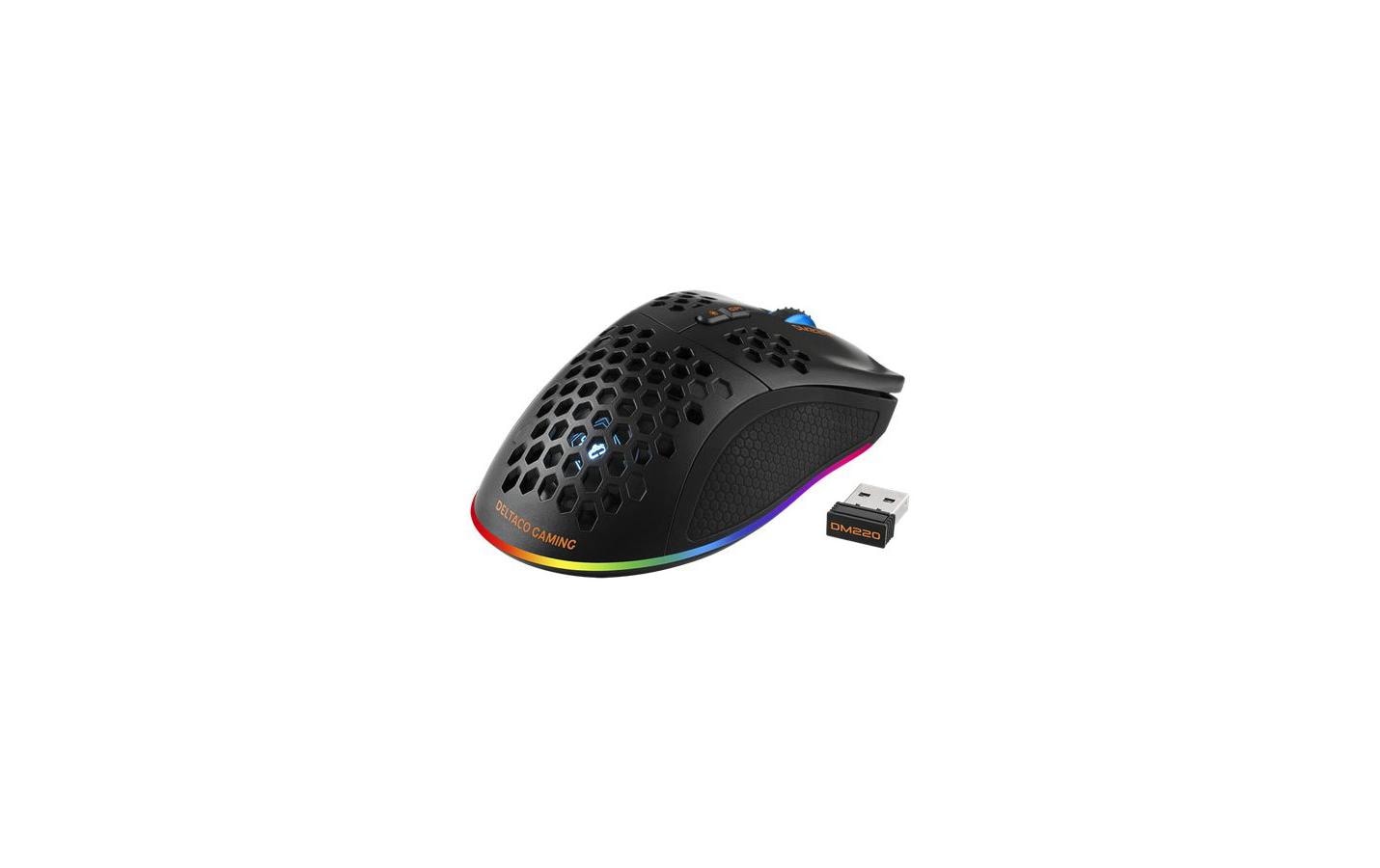 Gaming-Maus DM220 RGB SchwarzLeichte Gaming-Maus mit RGB Beleuchtung