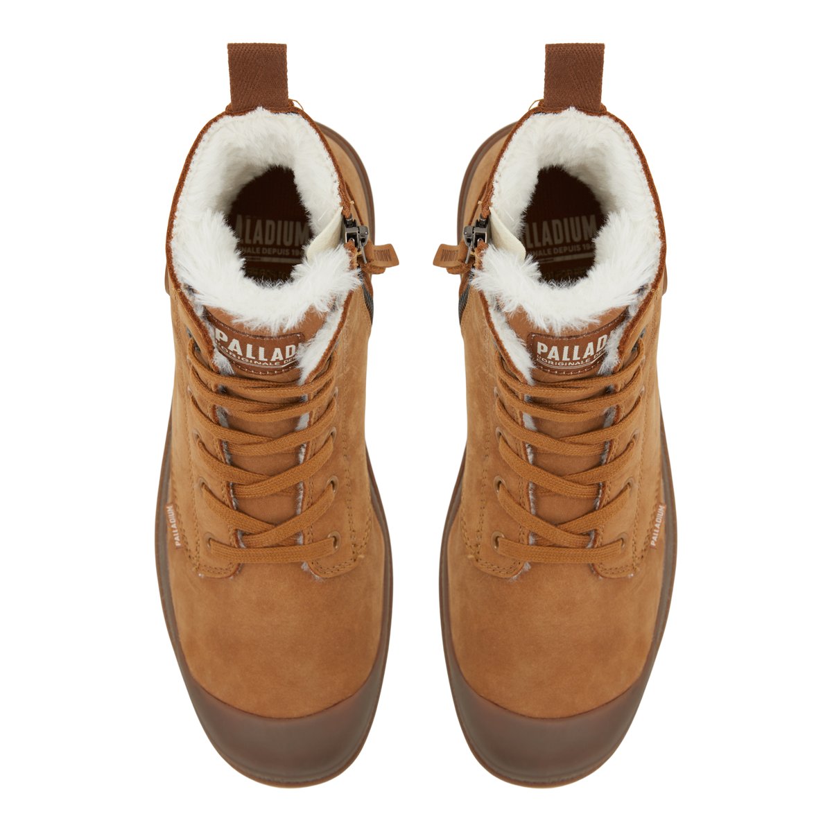 PALLADIUM-Pampa-lea-Bottes décontractées - Cognac