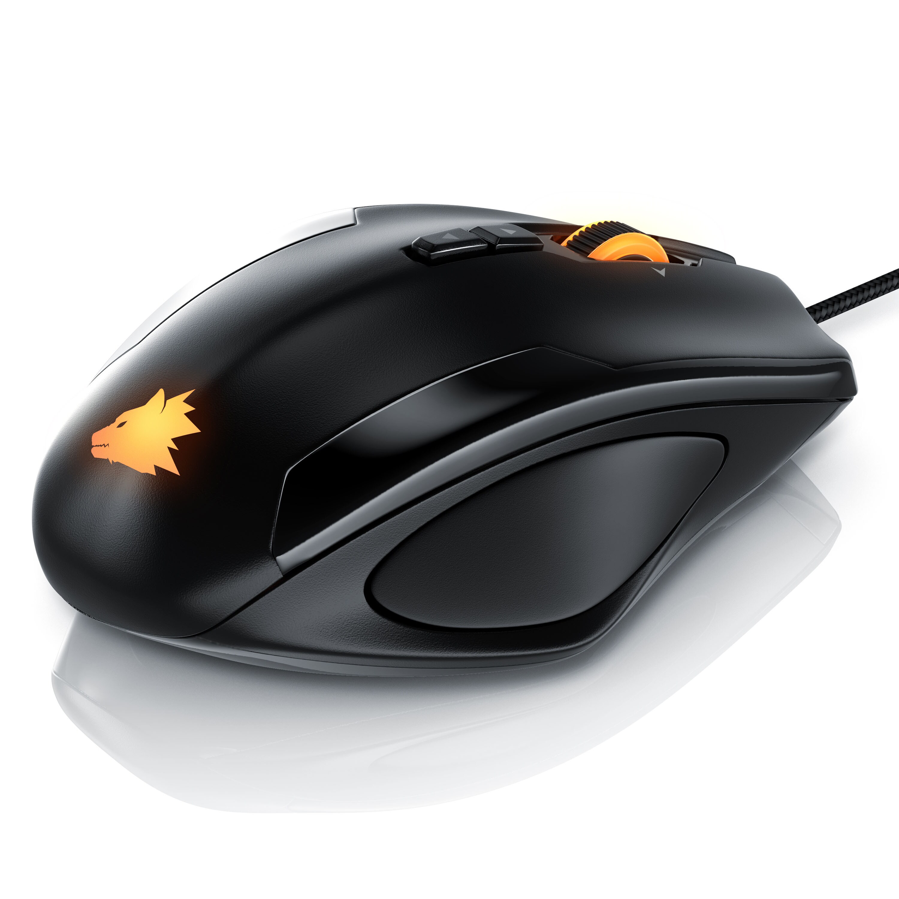 Titanwolf Gaming-Maus kabelgebunden, USB Gaming Laser Mouse mit 10800 dpi, RGB LEDs, Gewichts-Justierung