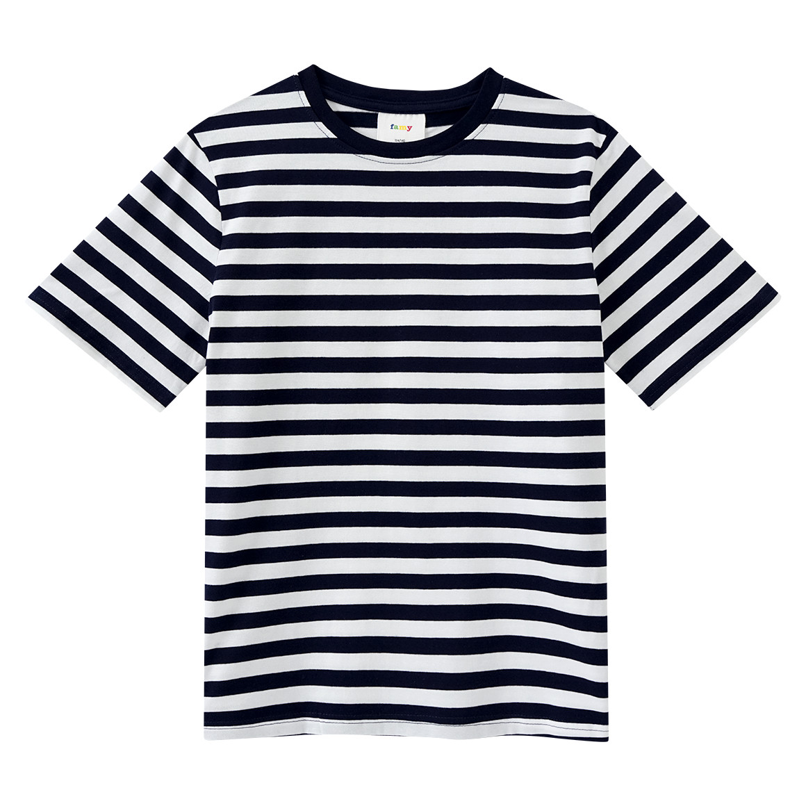 Famy 3 Jungen T-Shirts im Basic-Look dunkelgrün / dunkelblau / weiss