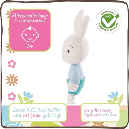 NICI Schlenker Hase Happy Bunnie creme, 15 cm
