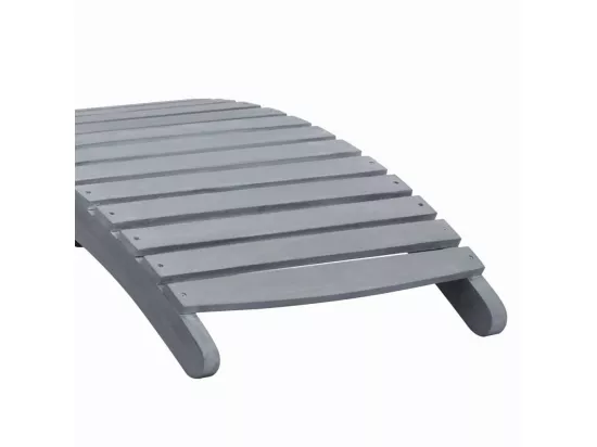 Chaise longue avec coussin Gris Bois d'acacia solide