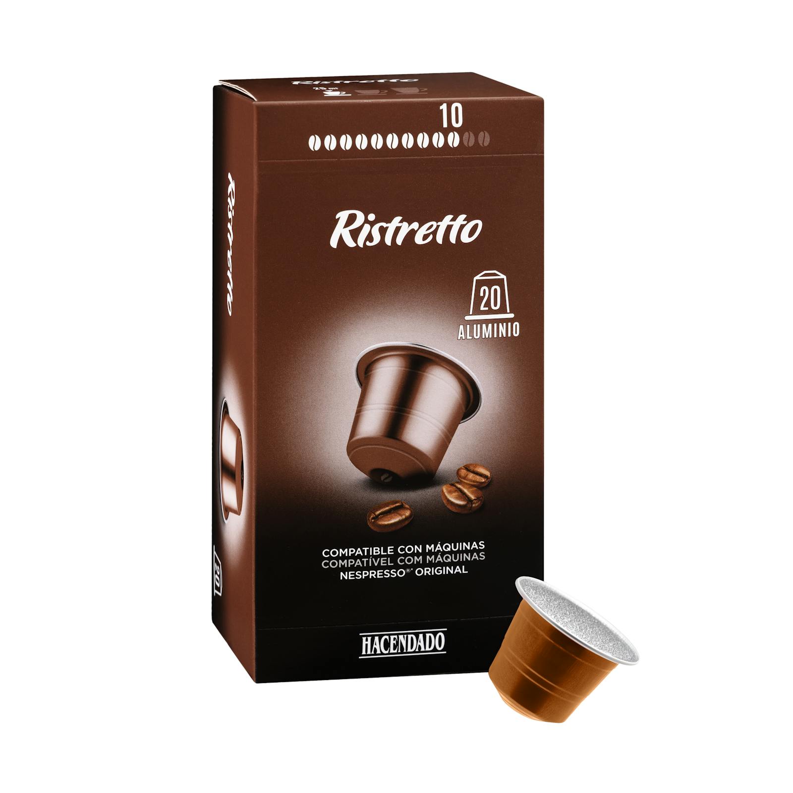 Café capsule ristretto Hacendado