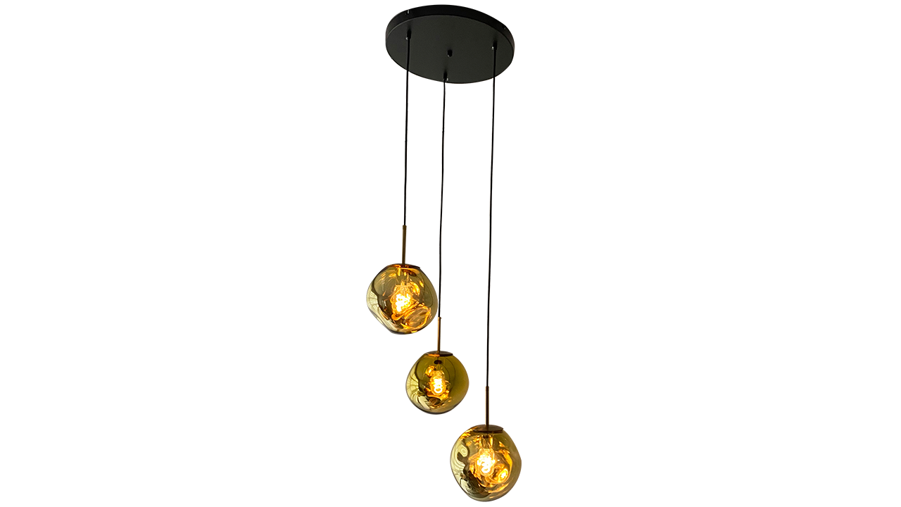 Hanglamp 3-lichts rond Gold Boaz B45 x D45 cm