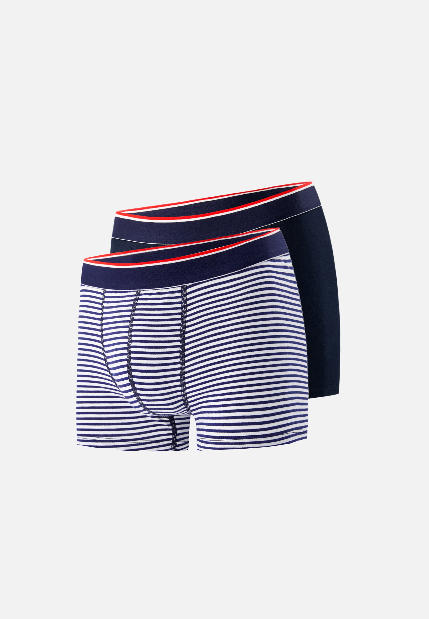 Duo de boxers en coton-Pack Duo Boxer Marius Marine Marinière