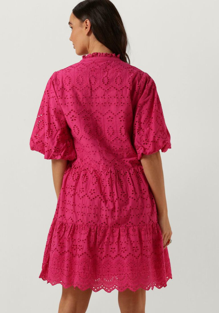 NOTRE-V roze notre-v mini jurk nv-donna dress broderie anglaise dress
