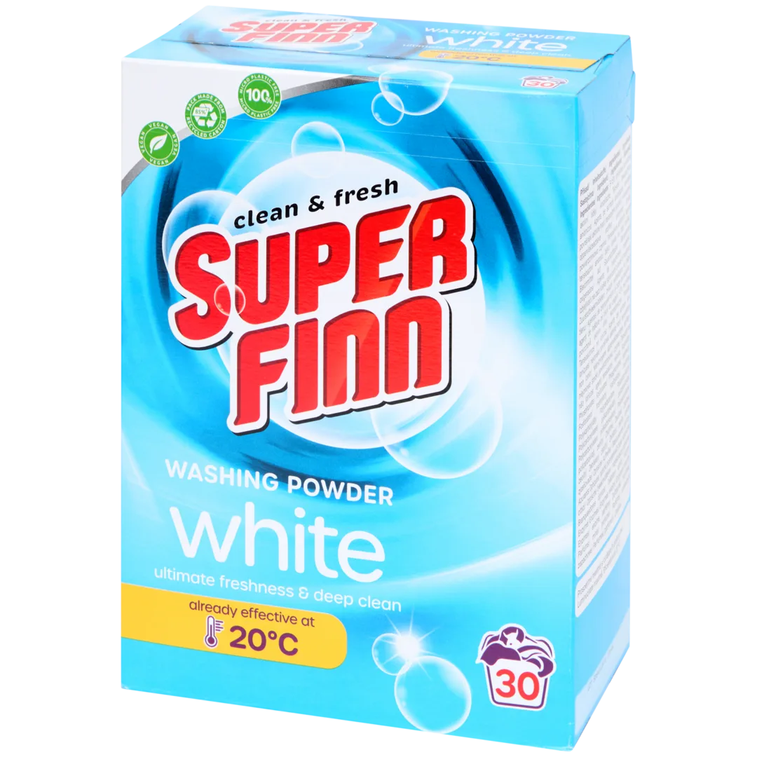 Superfinn waspoeder White 30 wasbeurten