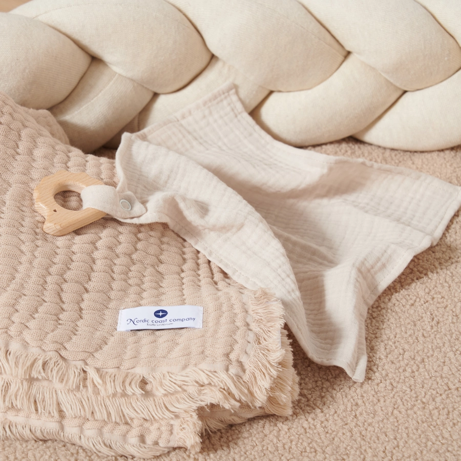 Nordic Coast Company Kuscheltuch Musselin Igel Sand
