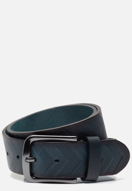 Ziengs Riem blauw Leer