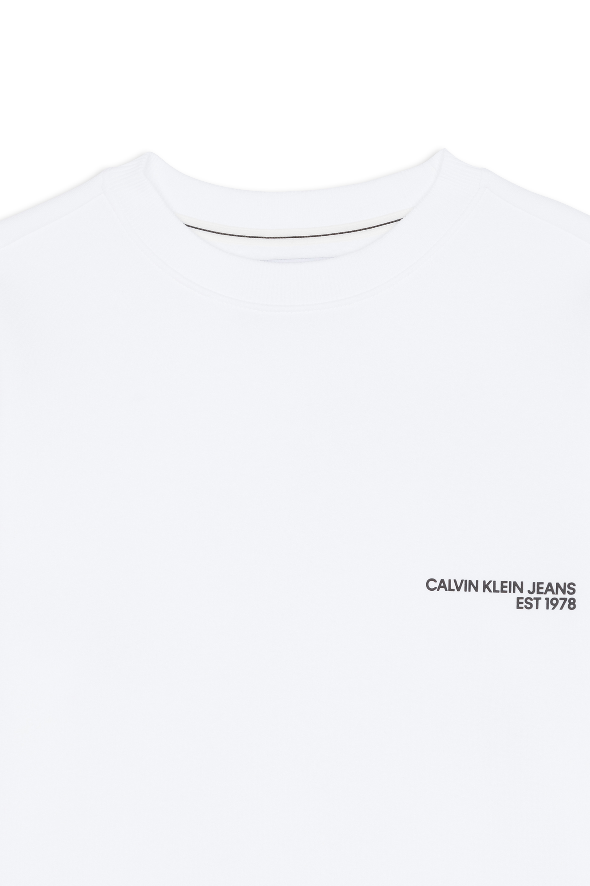 CALVIN KLEIN JEANS Sweatshirt CK SPRAY CREW NECK Blanc