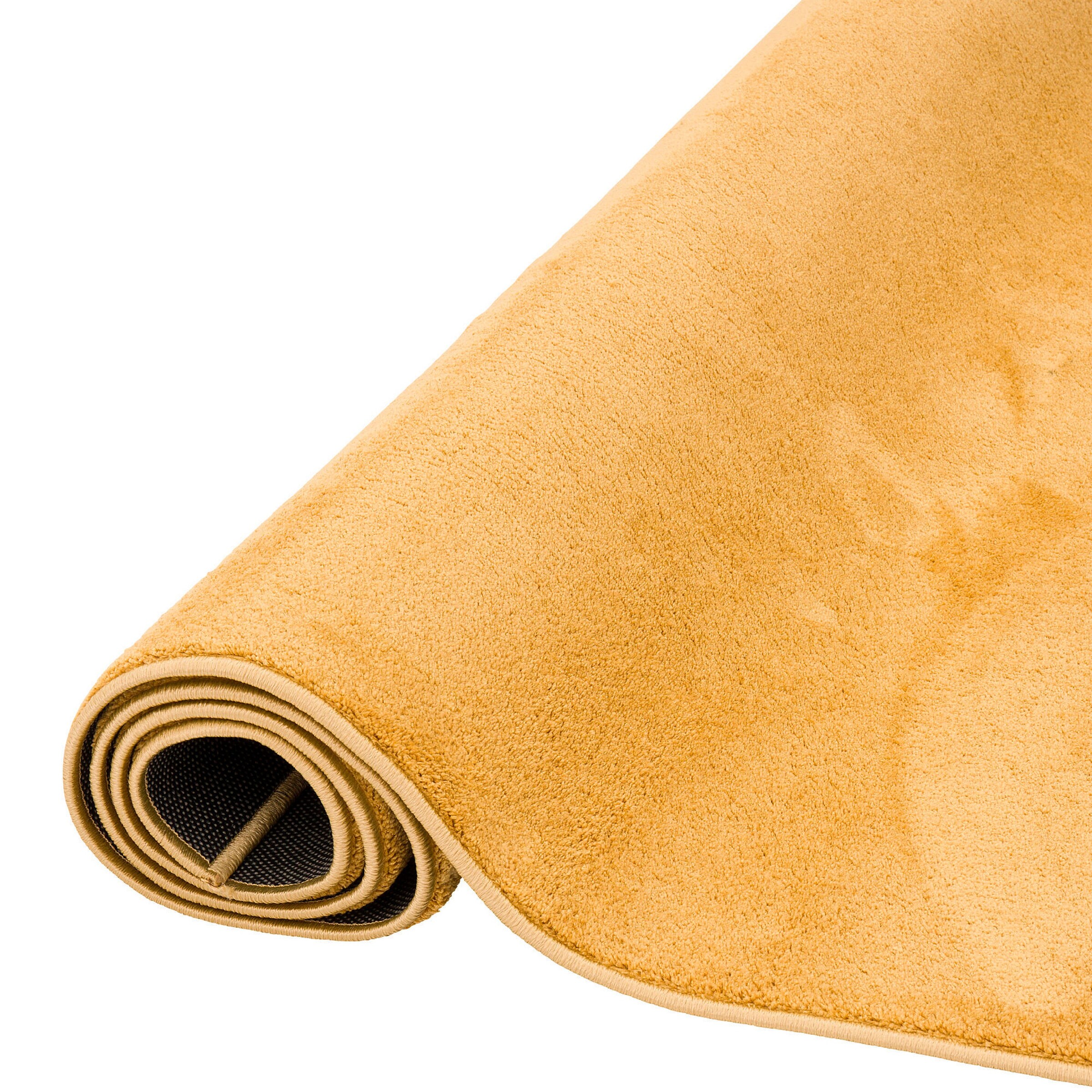 Pergamon Hochflor Langflor Teppich Super Soft Melia Kids Curry - 140x200 cm
