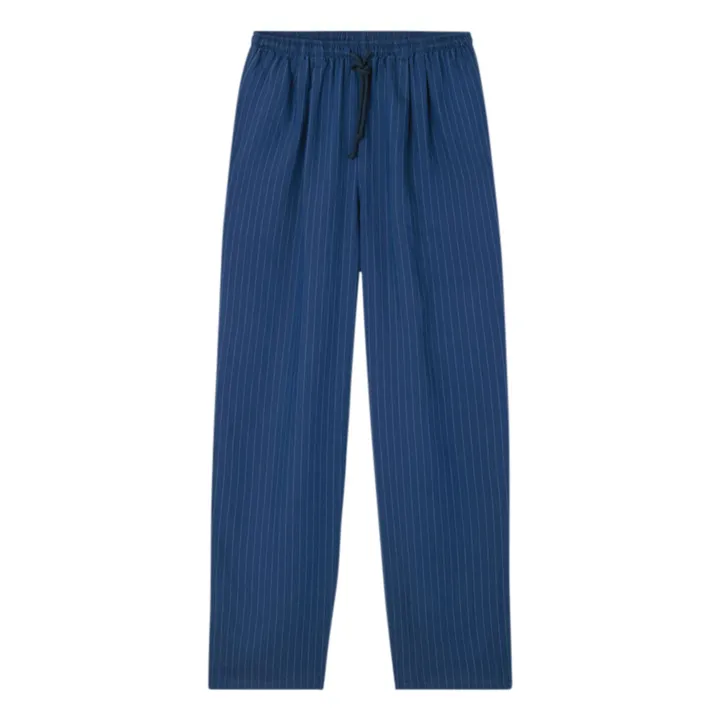 American Vintage Pantalon Rayé Okyrow | Bleu marine