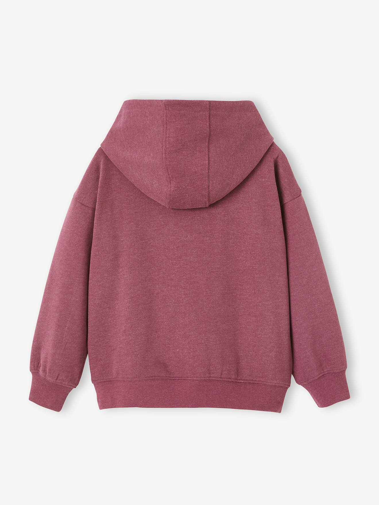 Moletom com capuz e zíper, detalhe no peito, para meninos, cinza escuro liso com estampas.