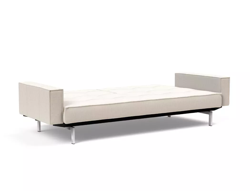 Schlafsofa mit Armlehnen Splitback Chrom