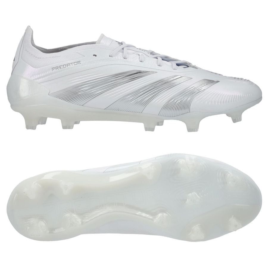 adidas Predator Elite FG Pearlized - Blanc/Argenté