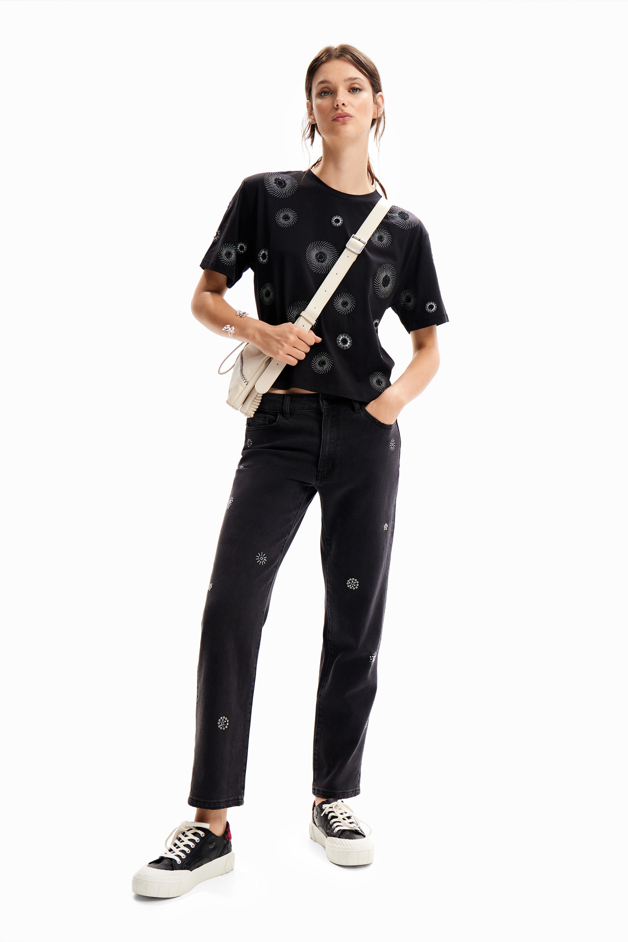 T-shirt oversize broderies