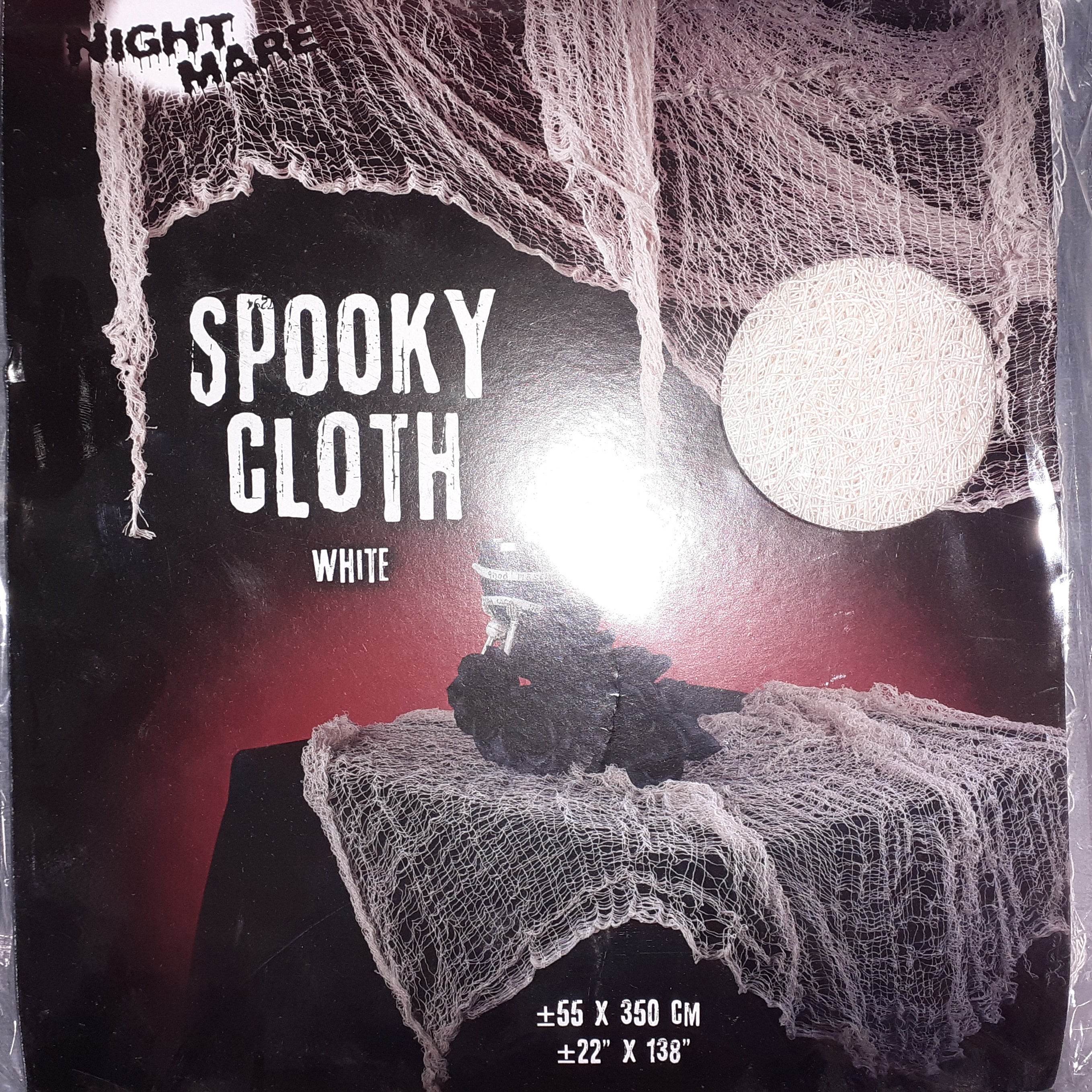 Funny Fashion 54659 spooky doek 55 x 350 cm wit