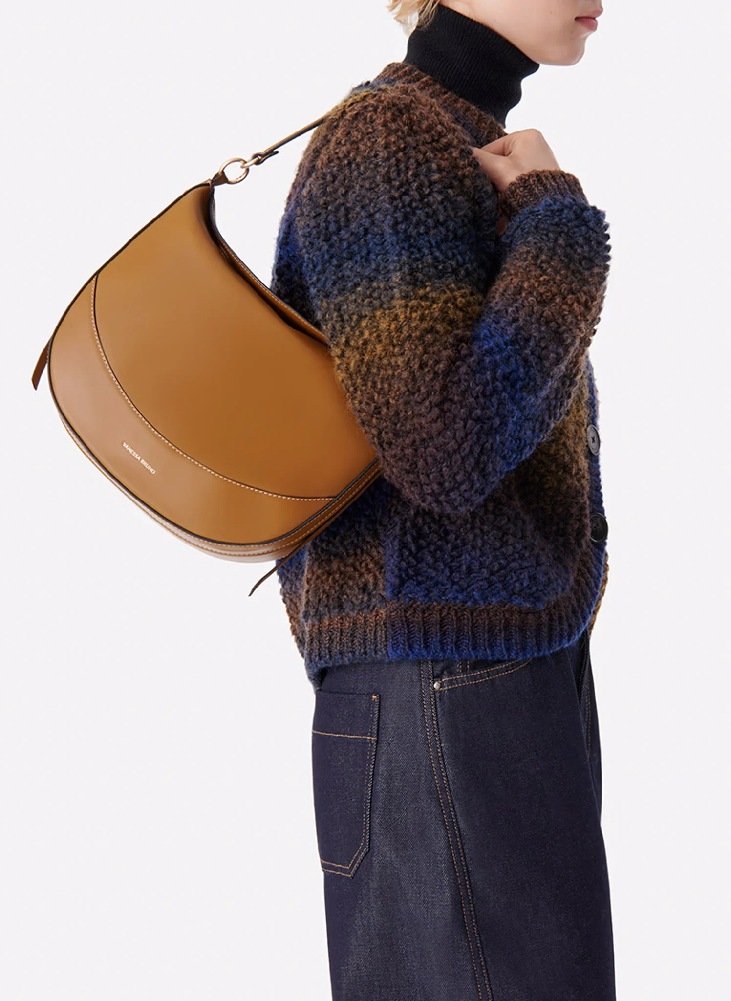 DAILY - Sac épaule en cuir | Marron