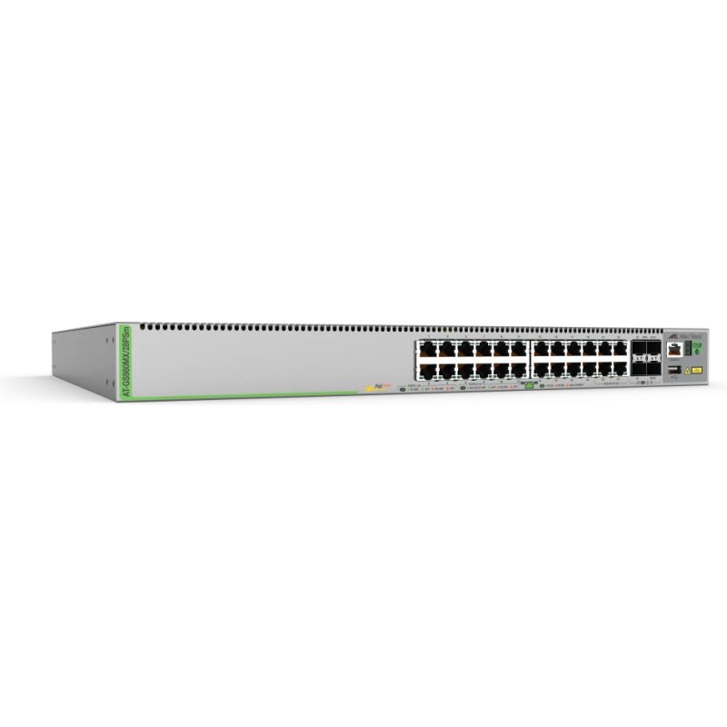 Allied Telesis AT-GS980MX/28PSM-50 commutateur réseau Géré L3 Gigabit Ethernet (10/100/1000) Connexion Ethernet, supportant l'alimentation via ce port (PoE) 1U Gris