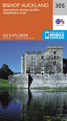 Bishop Auckland - Spennymoor and Newtown - OS Explorer Map 305 (Sheet map, folded)