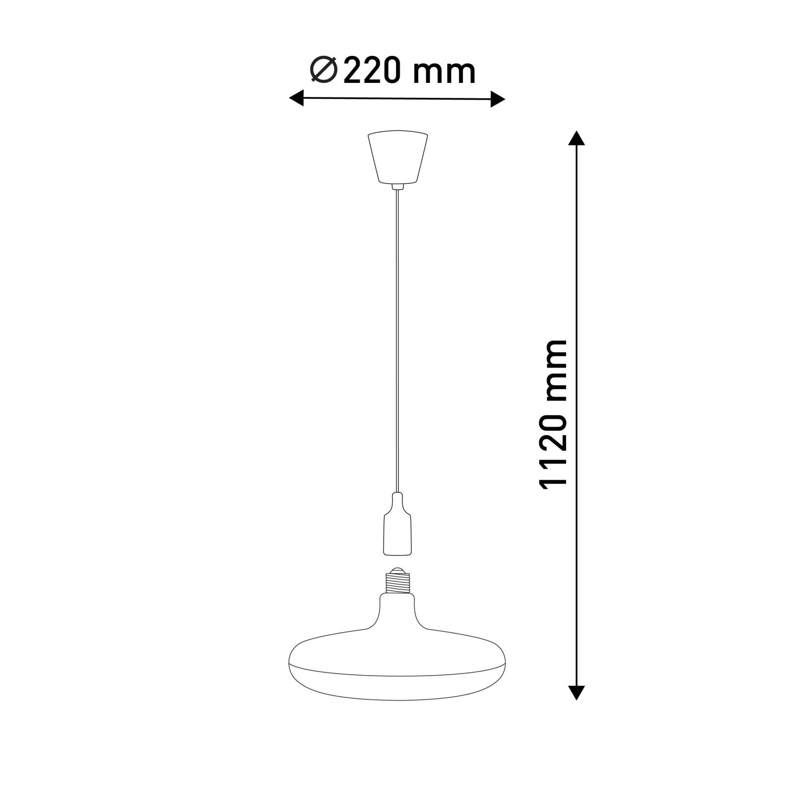 LED-Pendelleuchte UFO - weiß - Ø 22 cm