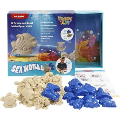 Sandy Clay Modelleringssand Sea World Sett, Beige