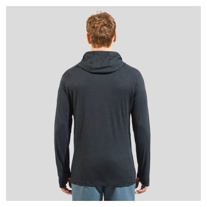 Pull à Capuche Odlo Ascent Performance Wool 125 Noir