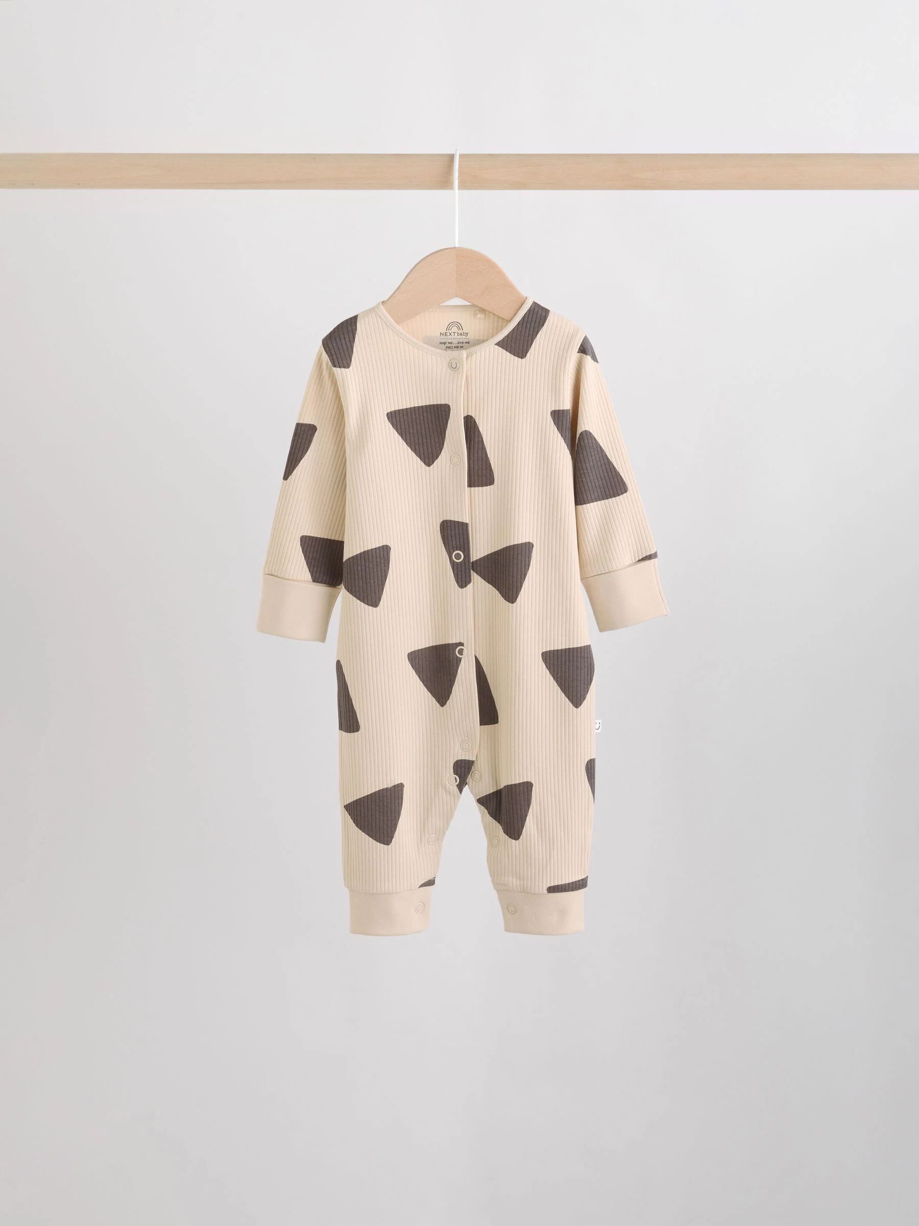 Monochroom - Set van 4 voetloze babypyjama's (0 mnd-2 jr)