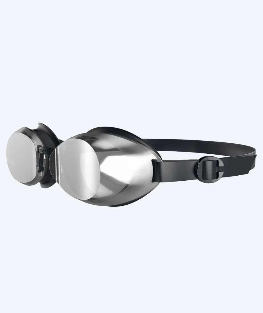 Speedo motions svømmebriller - Jet 2.0 - Sort/sølv (Mirror linse)