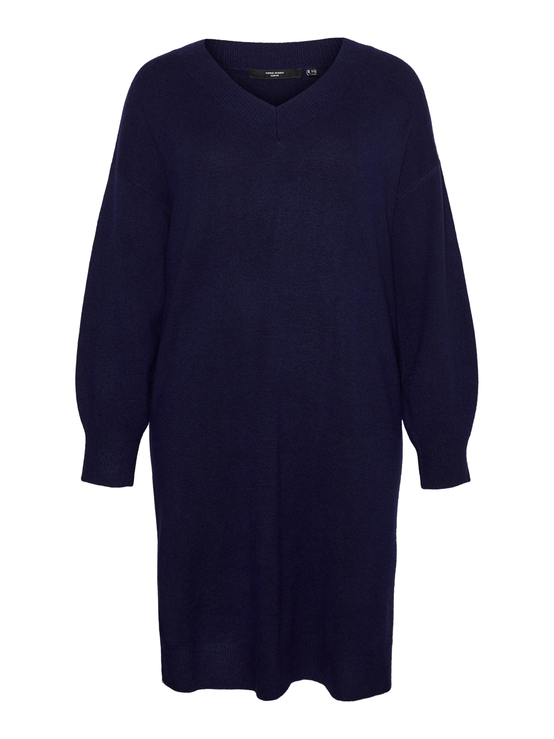 HURRICANE - Robe pull droite à col V | Multicolore
