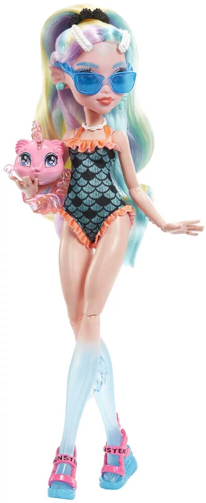 MONSTER HIGH - POUPEE LAGOONA BLUE AVEC PIRANHA DE COMPAGNIE