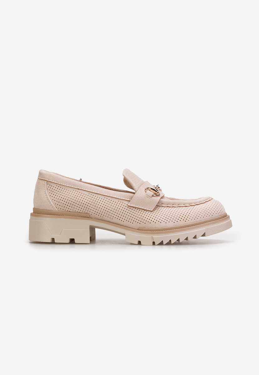 Mocassins élégants femme beige Sortela V2