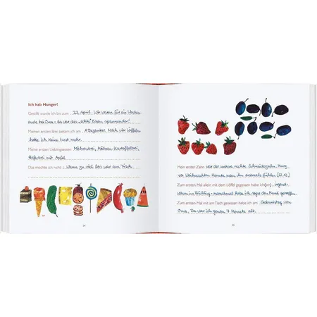 Gerstenberg Eric Carle - Die kleine Raupe Nimmersatt - Mein Babyalbum - Rot
