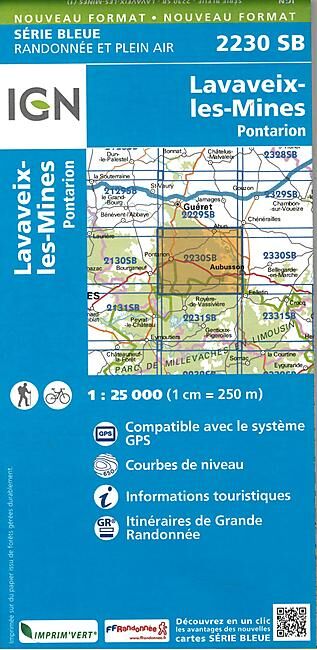 IGN - 2230 SB LAVAVEIX LES MINES 1 25 000
