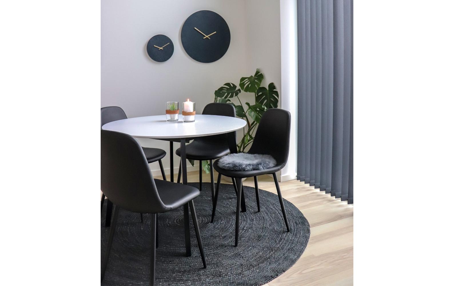 Stuhl Stockholm 2 Stück, 86 x 50 cm, Schwarz<br>Stabile Esszimmerstühle
