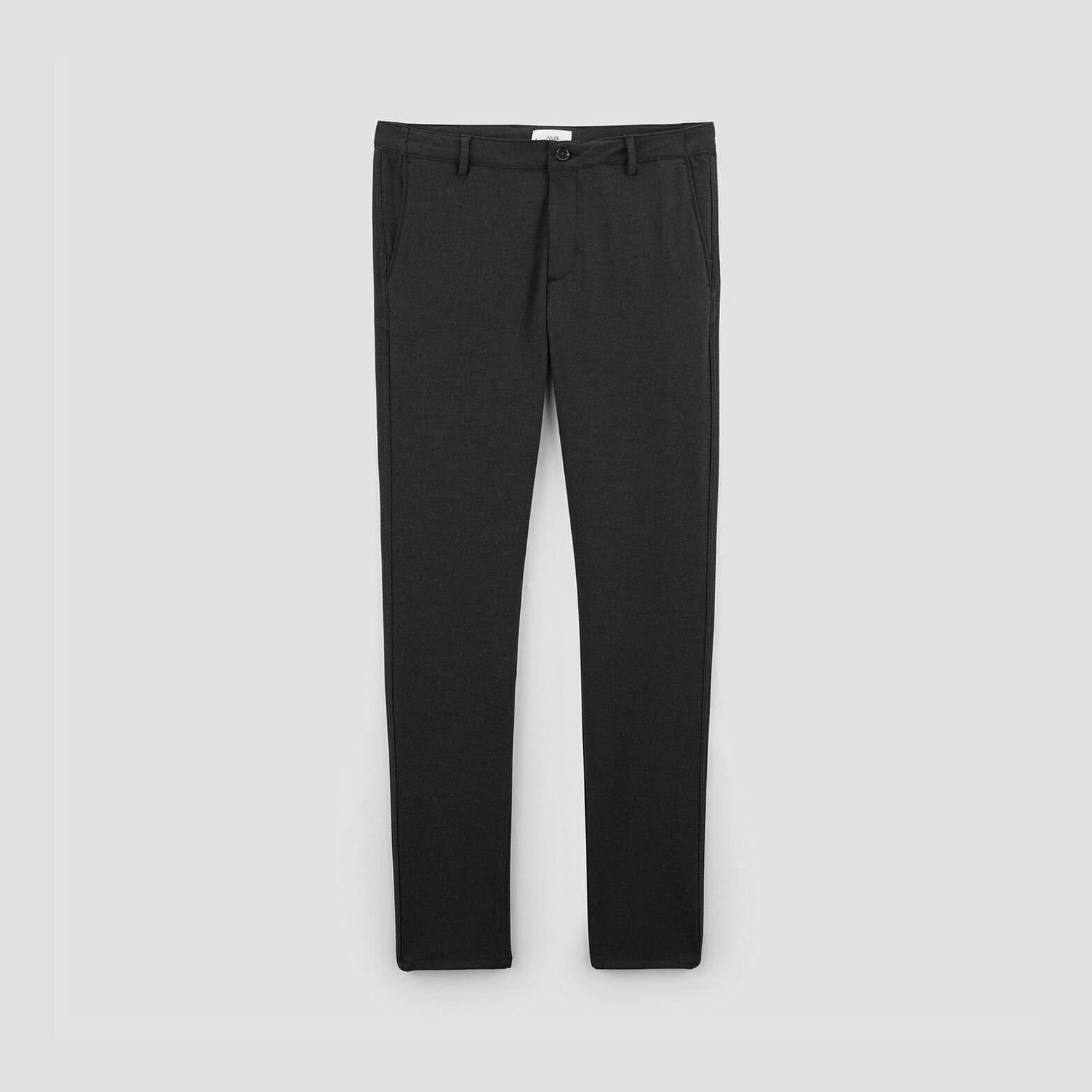 Pantalon chino slim elastiqué reliefé Gris foncé