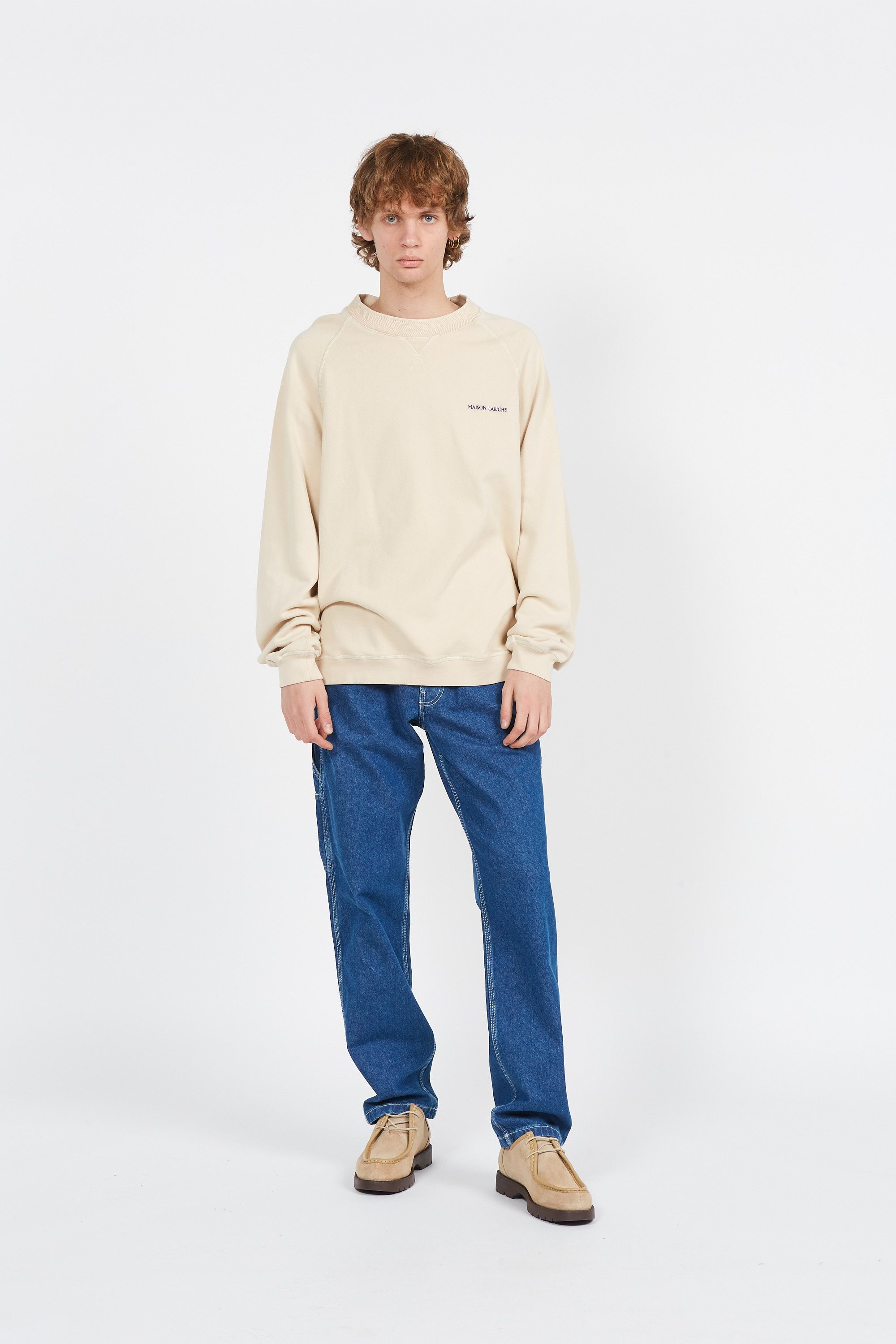 MAISON LABICHE Sweatshirt GREGOIRE LOGO/GOTS Beige