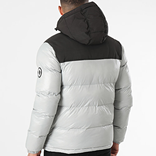 Doudoune Chauffante Capuche Megève Gris Noir