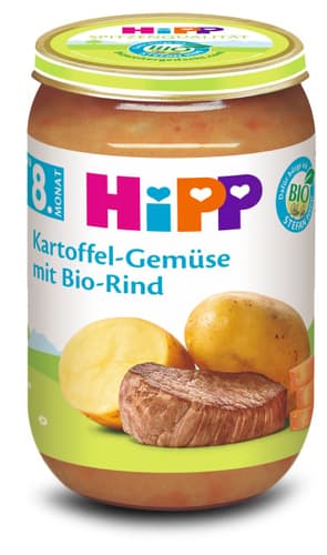 HiPP Kartoffel-Gemüse mit Bio-Rind ab 8. Monat