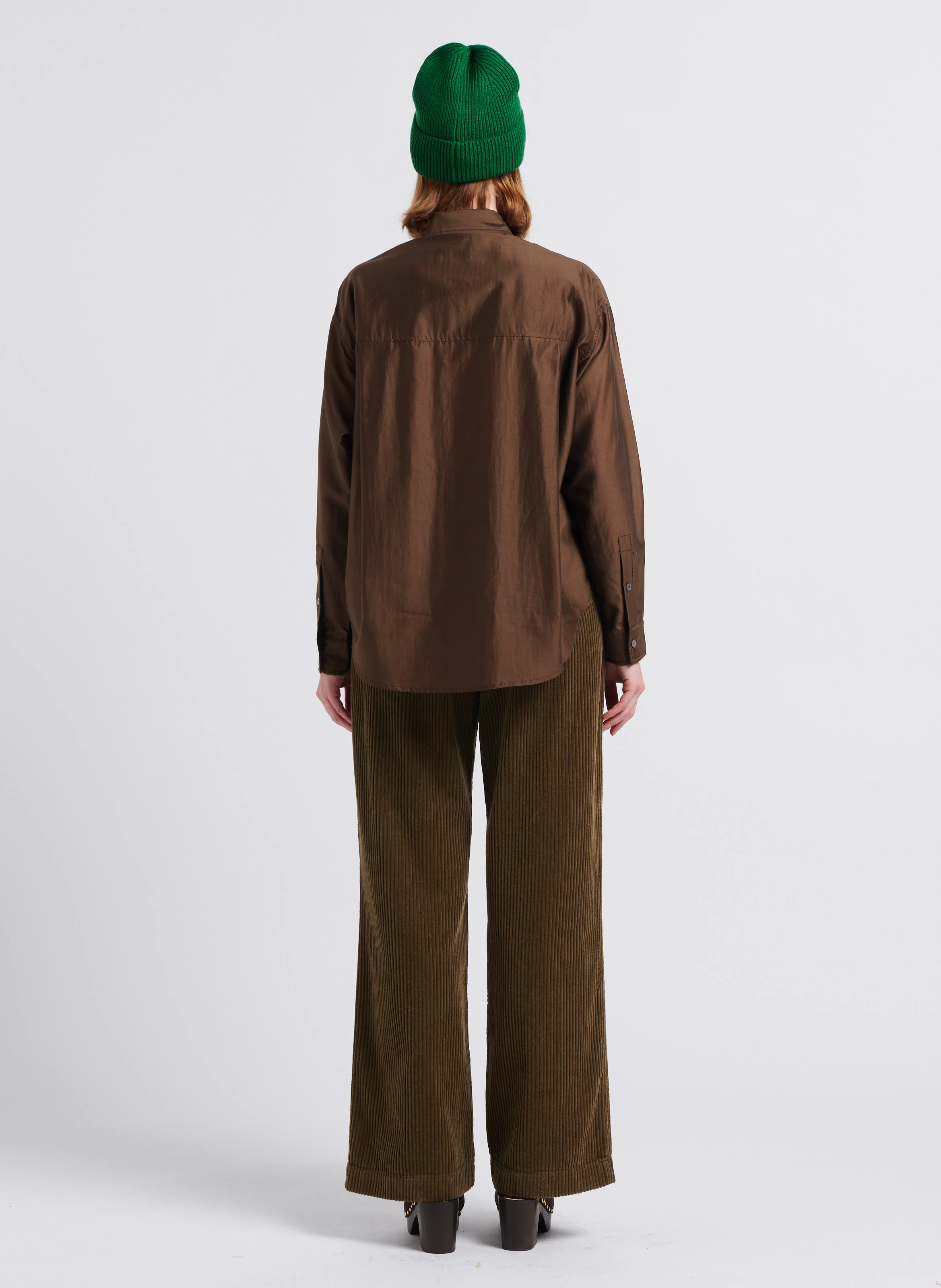 YORSI - Sabots mocassins en cuir velours| Marron