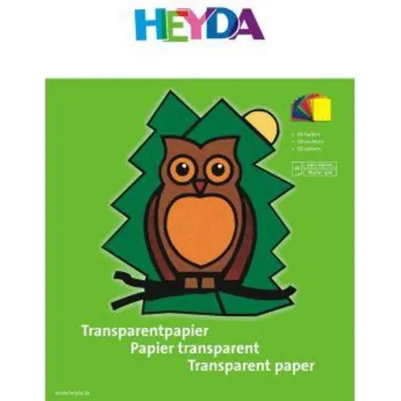 Heyda Transparentpapier 10 Blatt, 24,5 x 34 cm, sortiert