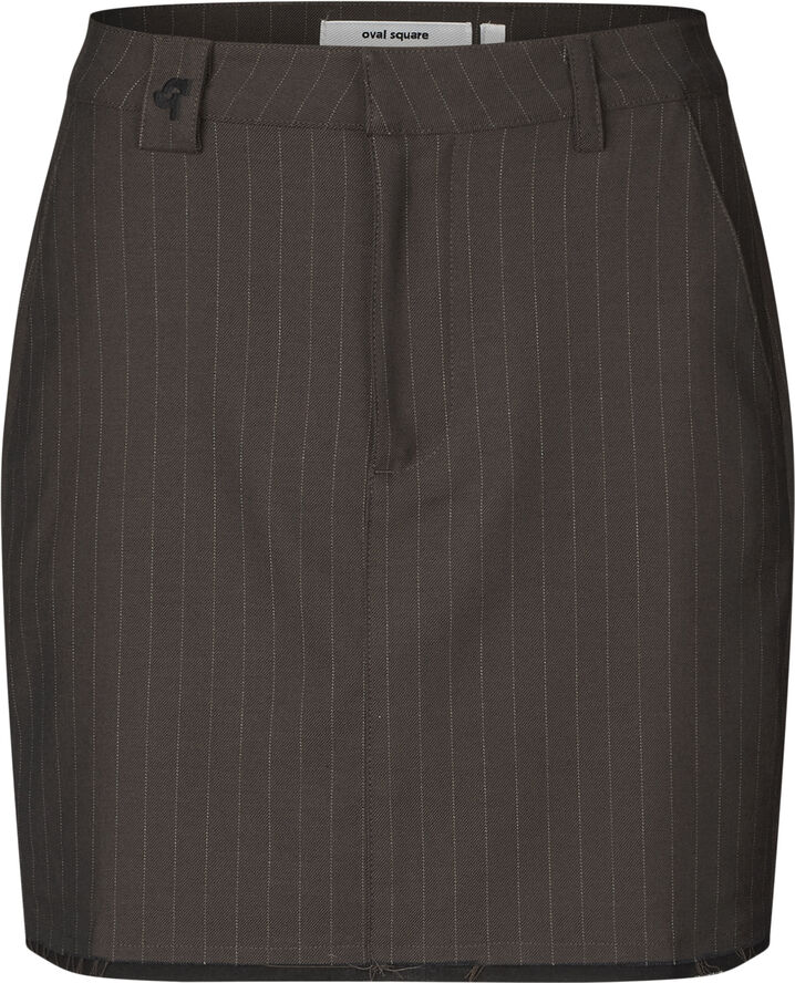 Oval Square Bonnie Skirt Dark brown pinstripe