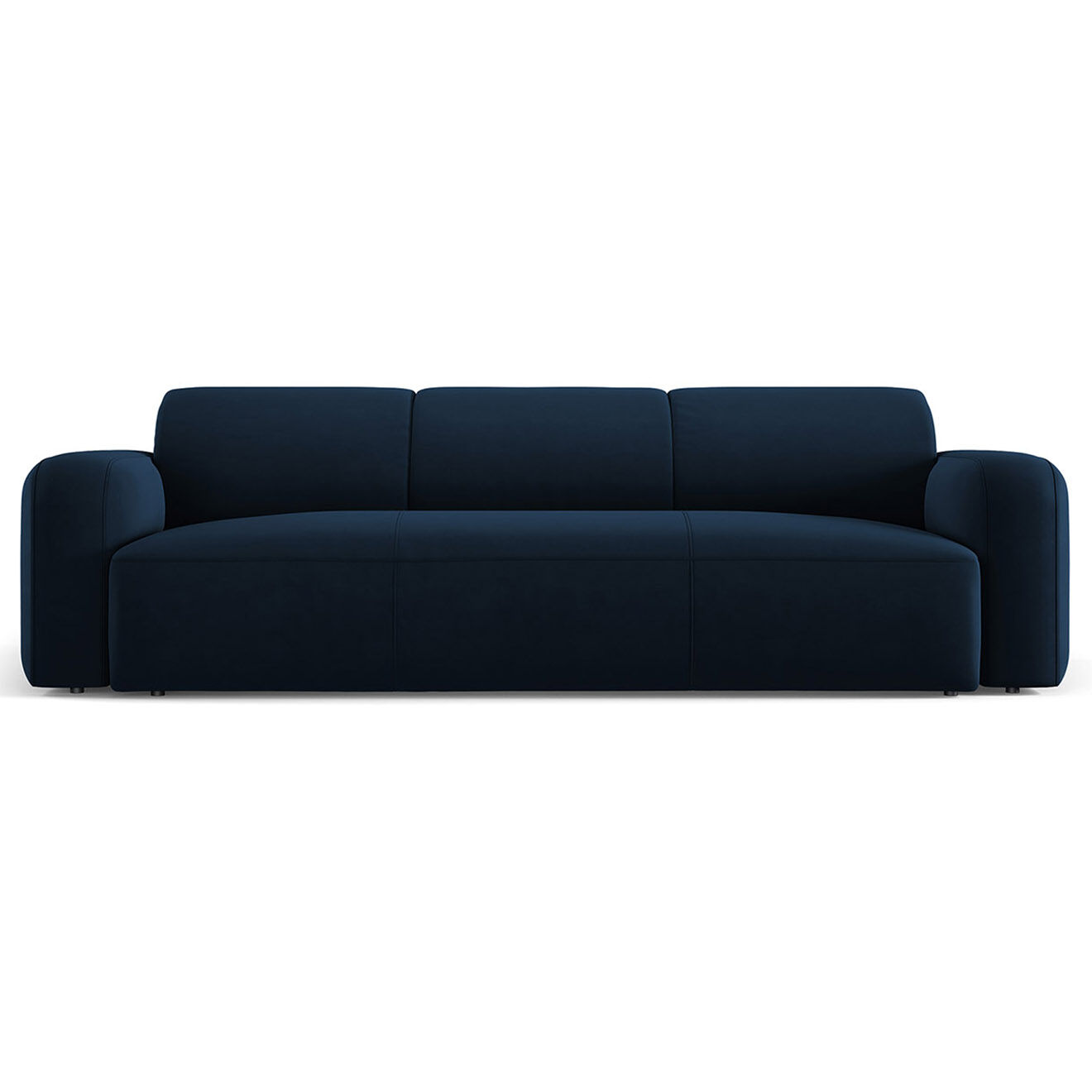 Mazzini Sofas Canapé Velours Jasmin 3 Places bleu roi - 235x95x72 cm