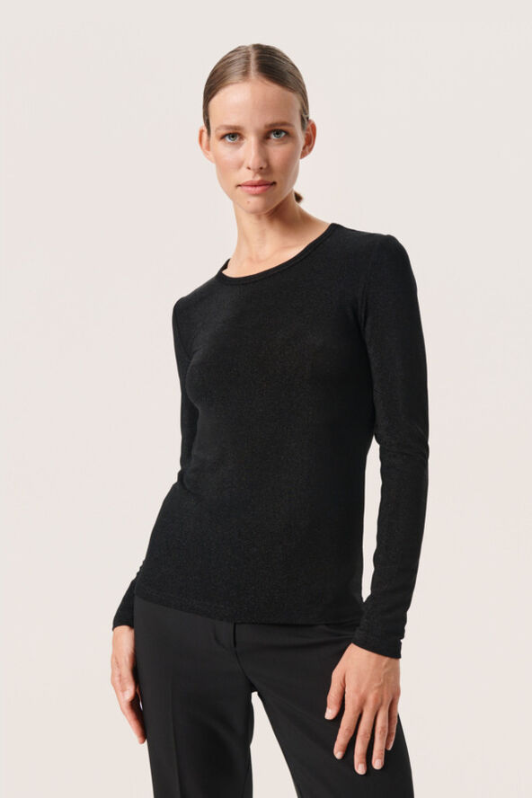 Soaked in Luxury SLSkylara Round Neck LS Black