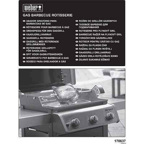 Weber rotisseri - passer til Spirit 200/300/400-serien