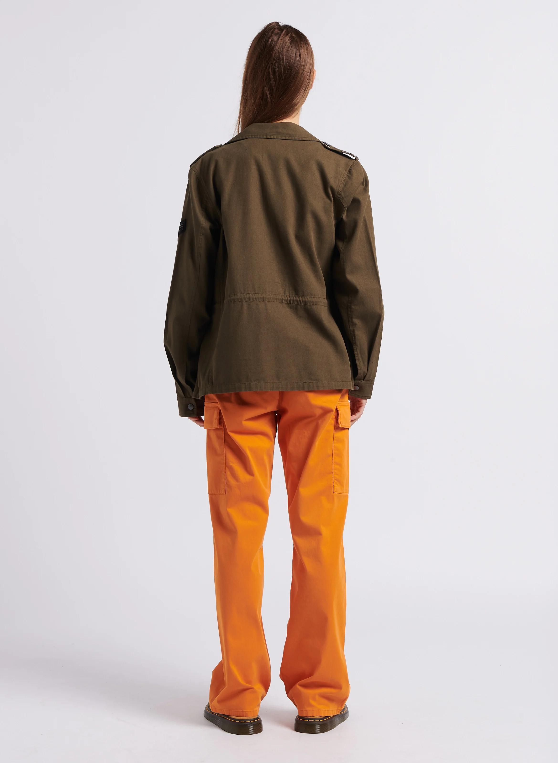 Saharienne col classique en coton | Vert