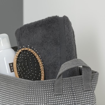 Sealskin Mandje Speckles Grijs Vierkant