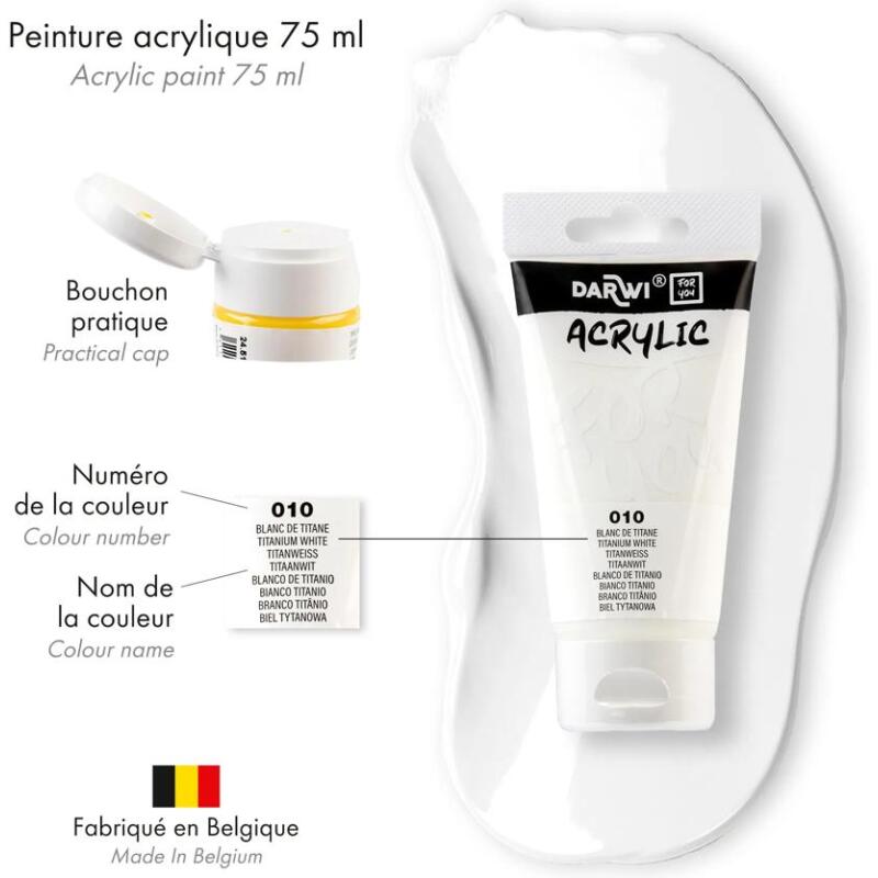 Darwi For You tube de peinture acrylique 75 ml